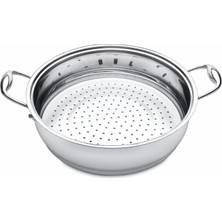 Delixa Berghoff Zeno 18/10 Paslanmaz Çelik Buharda Pişirici Süzgeç 28 cm