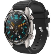 Delixa Watch Gt3 Pro ile Uyumlu 46 mm Classic Frontier Kayış Kordon, Siyah