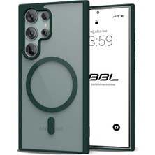 Delixa Babilden Için Kılıf Kamera Korumalı Magsafe Wireless Şarj Özellikli Şeffaf Renkli Kılıf (Yeşil, S23