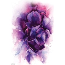 Delixa Mor Çiçek Geçici Dövme,geçici Tattoo,vücut Dövme,kol Bilek Dövme,boyun Dövme,sırt Dövme