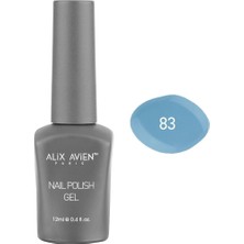 Delixa Alıx Avıen Mavi Gri Kalıcı Oje 83-Yoğun Renk Veren Jel Oje 12 Ml-Nail Uv Gel Polish 83