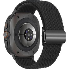 Delixa Watch Ultra 47MM ile Uyumlu Örgü Solo Loop Kumaş Kordon Manyetik Tokalı Terleme Yapmayan Nefes Alabi