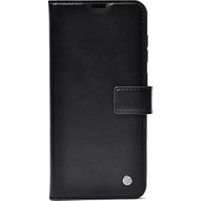 Delixa iPhone x / Xs ile Uyumlu Kılıf Kar Deluxe Kapaklı Kopçalı Cüzdan Modeli Siyah