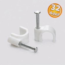 Politec ZP-1159 1 Numara Beton Çivili Kablo Sabitleme Kroşe (32 Adet)