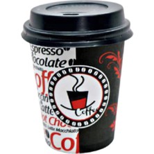 Hepta Collection Aygün Excodi Cup - [ Cup ] 8 Oz Kapaklı Karton Bardak - 250 ml - 100 Adet Kaliteli Otomat Bardağı, S