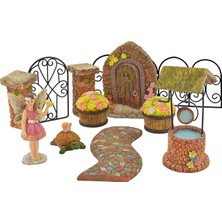 Delixa Arcadia Products Pebble Lane Peri Bahçesi Seti, Poliresin, 11 Parça