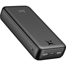 Delixa 20000MAH 10.5W Çift Usb-A Çıkışlı Powerbank Taşınabilir Hızlı Şarj Cihazı Siyah