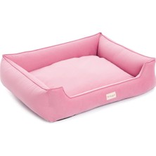 Delixa Pet Comfort Delta Leo Pembe Köpek Yatağı L 80X105CM