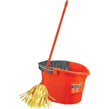 Delixa Pratik Sıkmalı Paspas Seti Yüksek Emici Şerit Mop ve Kova