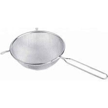 Delixa Metal Saplı Yuvarlak Mutfak Süzgeci, Ince Örgü, 3 Farklı Ebat (20 Cm)