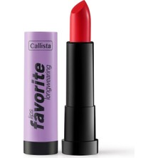 Delixa Lips Favorite Longwearing Lipstick Kalıcı Ruj 302 Planet Red, Kırmızı