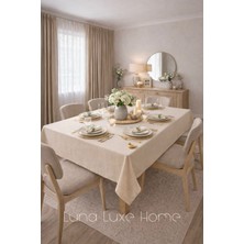Luna Luxe Home Noa Aura | Sade Tasarım Çizgili Colber Masa Örtüsü (160X220CM)