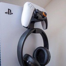 Delixa TRAK3D Ps5 Kulaklık ve Kol Standı [minimalist Tasarım] Sony Playstation 5 Için, Siyah