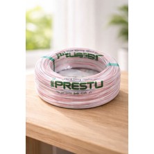 Kondel Aydınlatma 100 Metre Prestij 2x0,75 Mm² Cca Kordon Kablo – Şeffaf Kırmızı/beyaz Kablo