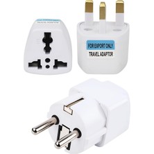 Delixa Hadron Uluslararası Seyahat Adaptörü 2’li Set, Tip C Avrupa + Tip G Ingiltere Adaptör Fişi, 150+ Ülk