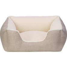 Delixa Pet Comfort Echo Varro Ekru-Ekru Kedi ve Köpek Yatağı S 50X60CM