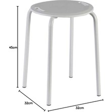 Delixa Tabure Demir Beyaz M-KV18-01