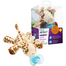 Delixa Avent Snuggle Giraffe SCF348/11, Kuscheltier Mit Schnuller Ultra Soft, Perfektes Geschenk Für Neugeb
