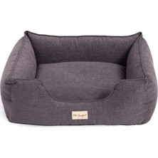 Delixa Pet Comfort Alpha Mirandus Antrasit Köpek Yatağı M 65X80CM