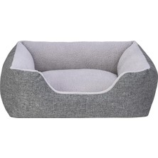 Delixa Pet Comfort Echo Varro Gri-Gri Köpek Yatağı M 65X80CM