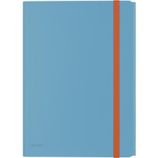 Delixa Leitz Cosy Cepli Mobil Lastik Kilitli Ince Dosya, A4, Mavi