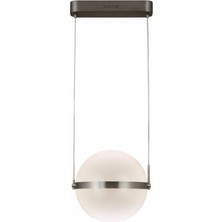 Noya Lighting Tekli Sarkıt Avize - LED Avize - Ledli Avize - Yuvarlak Camlı Avize Cam Avize - 40CM