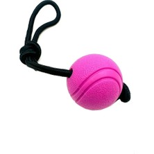 Delixa Tasma Market Mor Halatlı Yumuşak Dokulu Köpek Eğitim Topu Oyuncağı Mor