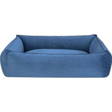 Delixa Pet Comfort Golf Vita Mavi Köpek Yatağı L 85X105CM