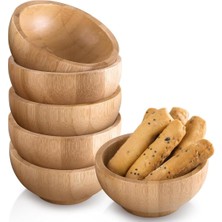 Delixa Mithra Life 6 Adet Bambu Mini Lokumluk Çerezlik Sosluk Reçellik Sunumluk Kase MIT1143