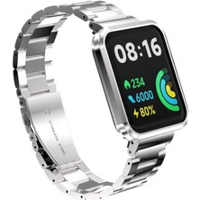Delixa Ile Uyumlu Redmi Watch 2 Lite Krd-60 Metal Kordon Gümüş