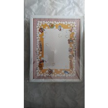 Es Dekor Beyaz Kenar Arka Sarı Sinema Minderli Desenli Keyif Tepsi 1 Adet
