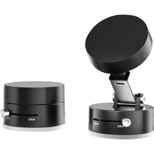 Delixa Manyetik Araç Telefon Tutucu | Vakumlu Güçlü Sabitleme | Magsafe Uyumlu | Minimalist Tasarım Siyah L