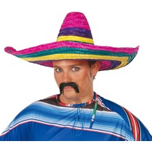Fta Ticaret Sombrero Meksika Şapkası Renkli Örme Hasır Yetişkin Boy RSFTA34-ESRDNS