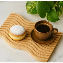 Esranın Dünyası Dalgalı Çift Taraf Tasarımlı Ahşap Sunum Tepsisi RSFTA34-ESRDNS