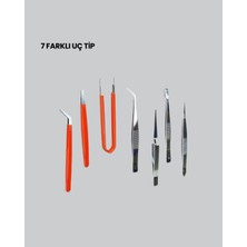 Esranın Dünyası Antistatik 7’li Hassas Cımbız Takımı Manyetik Olmayan Uçlu RSFTA34-ESRDNS