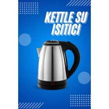Fta Ticaret Elektrikli Paslanmaz Çelik Su Isıtcı Çelik Kettle 1.8 Lt. Uzun Ömürlü RSFTA34-ESRDNS
