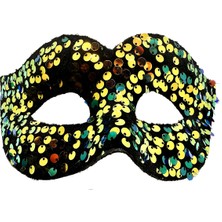 Esranın Dünyası Altın Renk Pul Payet Işlemeli Balo Maskesi RSFTA34-ESRDNS