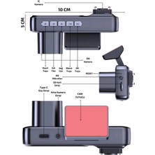 Esranın Dünyası Tam Kapsamlı Araç Güvenliği: 3 Kameralı Full Hd Kayıt Sistemi ile Ön Iç ve Arka Görüş Rs