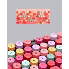 Esranın Dünyası Renkli Retro Tuş Takımlı Klavye – 3 Cihaz Bağlantısı Medya Kısayol Tuşları RSHPS34-ESRDNS