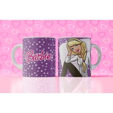 Velorina Barbie Temalı Baskılı Kupa Bardak – Porselen, Renkli Desen, Kız Çocuk & Hediye Kupası 4
