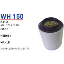 Wunder Filter Audı A8 4.2 Tdı, Quatro- A8 2.5 Tfsı Uyumlu Hava Filtresi Wh 150