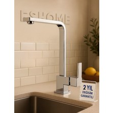 Kare Krom Kaplama Aç Kapa Mutfak Eviye Bataryası 2 Yıl Garantili