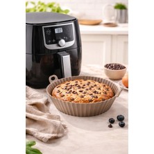 Binbirreyon Kek Kalıbı Airfryer Uyumlu Silikon Kek Kalıbı Pişirme Kabı 23,5cm RA804
