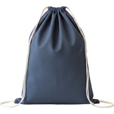 Baghashtag Gri Bez Kese 20 cm x 30 cm %100 Pamuk Doğal Kumaş İp Büzgülü Şık Tasarım