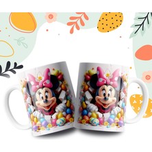 Velorina Prenses Porselen Kupa Bardak – Renkli Karakter Baskılı, Şeker/yumurta Detaylı Kahve/çay Kupası 10