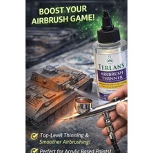Terlans Airbrush Thinner 250 ml (Akrilik Boya) Airbrush Model Boyama Için Akrilik Bazlı Inceltici, Akışkanlık & Detay Kontrolü