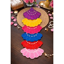 6 Adet Yelpaze Model Kahve Sunum Mendili, Servis Peçetesi, Kokteyl Peçetesi