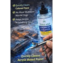 Terlans Airbrush Temizleyici 250 ml (Akrilik Boya) | Model Boyama Için Hızlı Etkili Hazır Kullanım Airbrush Cleaner