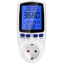 Özgürce Priz Tipi Dijital Elektrik Tüketim Ölçer 220V 16A 3680W Işıklı LCD