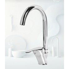 Eska Baston Borulu Mutfak Eviye Bataryası Çeşmesi Musluğu Çift Su Girişli